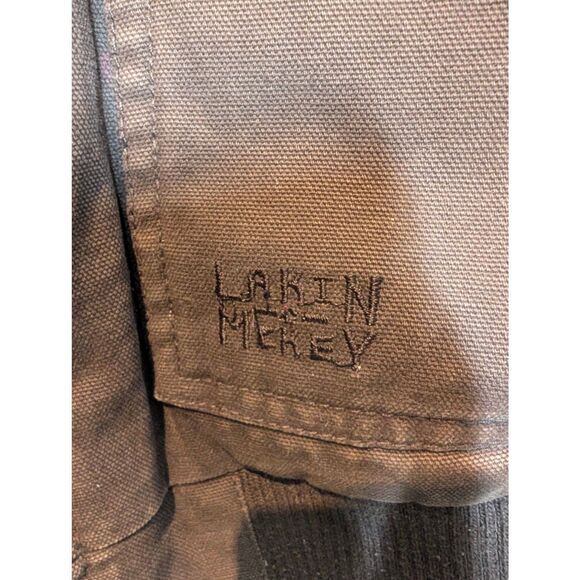 Vtg Lakin McKey Men 3XL  Duck Canvas Coat Work Jacket Fleece Lined Hooded - Picture 4 of 11